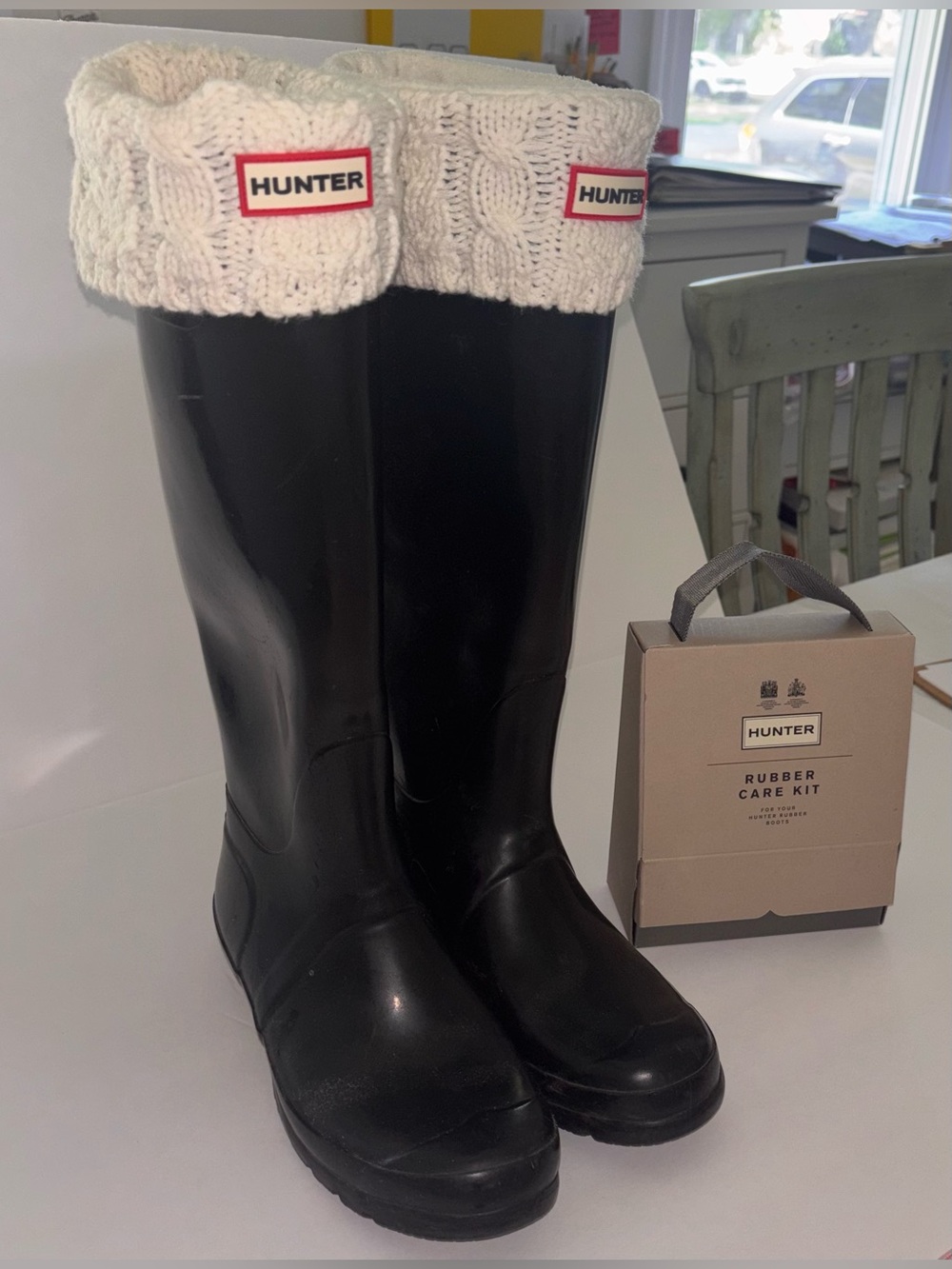 Hunter Original Tall Rain Boots Black Size 8 and More